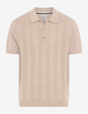 tricouri polo - Tricou polo in/bumbac barbati BRAX PASCAL bej