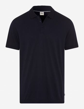 tricouri polo - Tricou polo barbati bumbac/modal BRAX PARVIS bleumarin