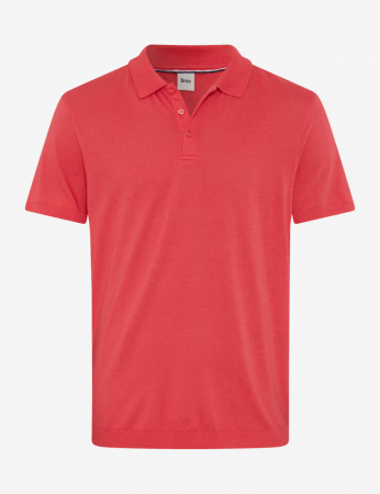 tricouri polo - Tricou polo barbati bumbac/modal BRAX PARVIS rosu