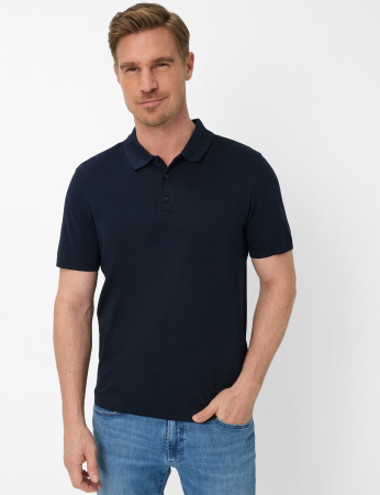 Tricou polo bumbac/modal barbati BRAX PARVIS bleumarin [2]