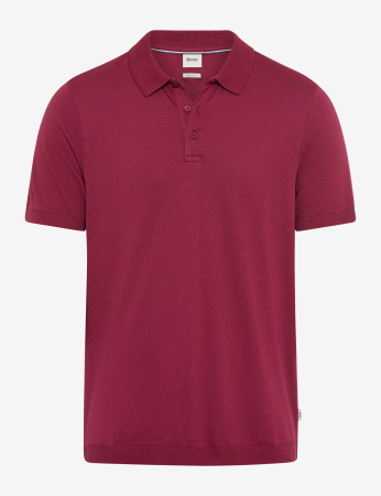 tricouri polo - Tricou polo bumbac/modal barbati BRAX PARVIS  visiniu