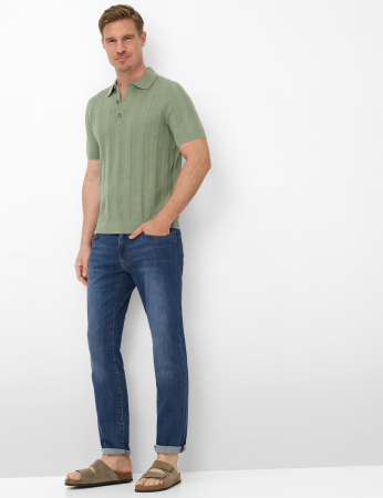 Tricou polo in/bumbac barbati BRAX PASCAL verde [4]