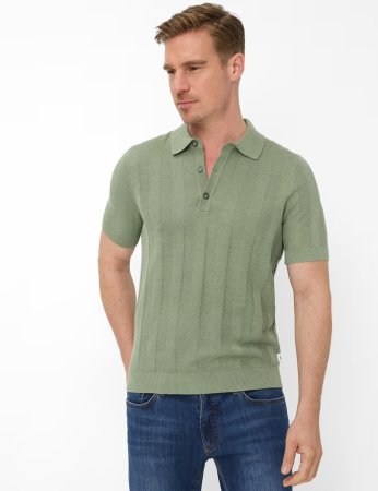 Tricou polo in/bumbac barbati BRAX PASCAL verde [2]