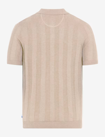Tricou polo in/bumbac barbati BRAX PASCAL bej dungi [6]