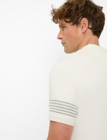 Tricou polo barbati bumbac/modal BRAX PAVEL crem [6]
