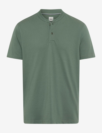 tricouri maneca scurta - Tricou polo barbati BRAX PELE oliv