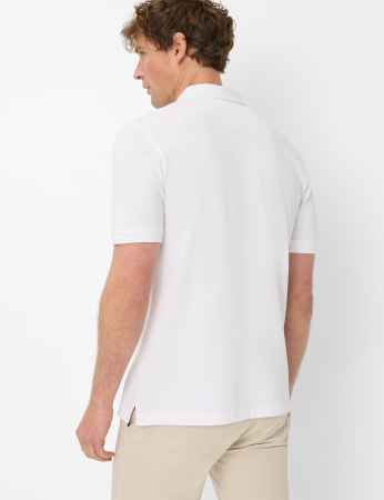 Tricou polo bumbac barbati BRAX PETE alb [3]