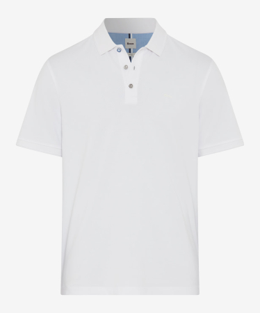 tricouri polo - Tricou polo bumbac barbati BRAX PETE alb