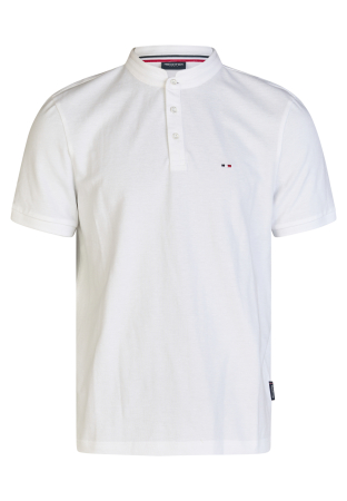 tricouri dupa stil - Tricou polo bumbac organic Pique guler tunica barbati HECHTER alb