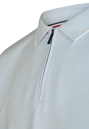 Tricou polo fermoar bumbac/modal Pique barbati HECHTER bleu [2]