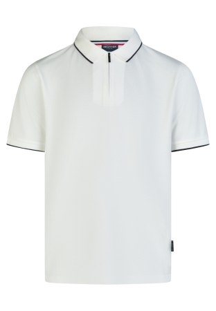 Tricouri - Tricou polo fermoar bumbac/modal Pique barbati HECHTER alb