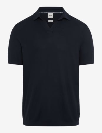 tricouri polo - Tricou polo bumbac/modal barbati BRAX PRINCETON bleumarin