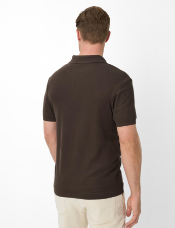 Tricou polo bumbac/modal barbati BRAX PRINCETON maro [3]
