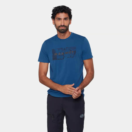 Tricou multisport barbati MAMMUT TROVAT LOGO albastru [2]