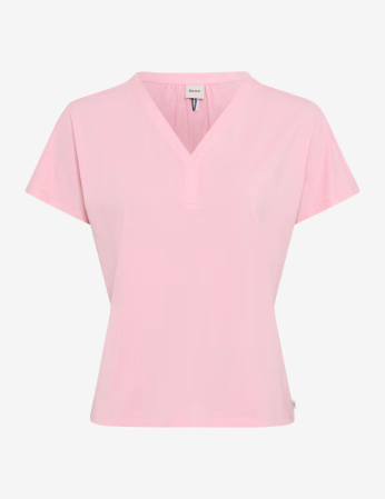 Articole femei - Tricou V Neck femei bumbac/modal BRAX CAELEN S roz
