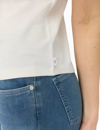 Tricou V Neck femei bumbac/modal BRAX CAELEN S crem [5]