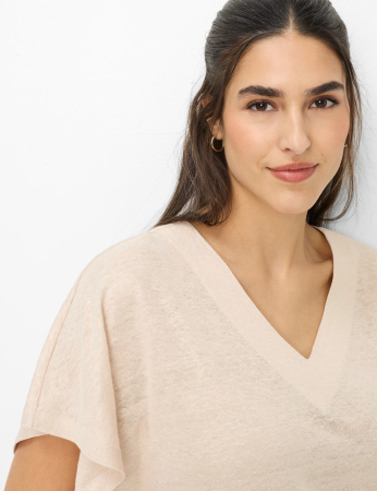 Tricou din in cu anchior femei BRAX CASSIE S bej [6]