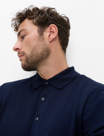 Bluza lana polo barbati BRAX PASCAL bleumarin [5]