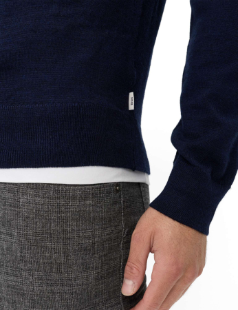 Bluza lana polo barbati BRAX PASCAL bleumarin [6]