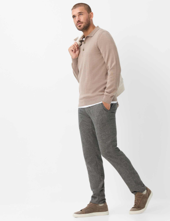 Bluza lana polo barbati BRAX PASCAL bej [2]