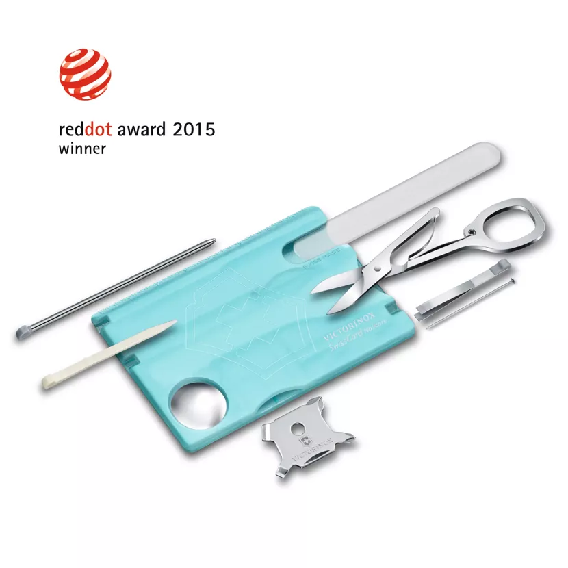 Trusa unghii multifunctionala VICTORINOX Swiss Card Nailcare 13 functii, bleu translucid [3]