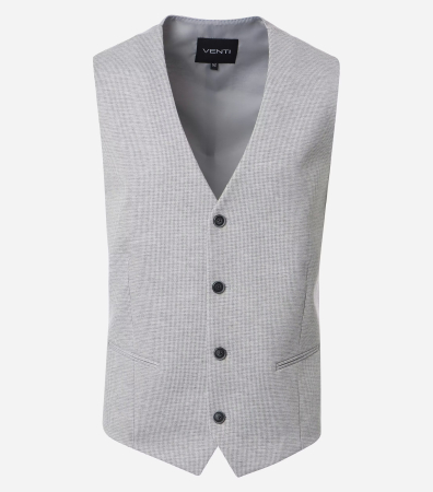veste stofa - Vesta eleganta barbati VENTI gri pepit