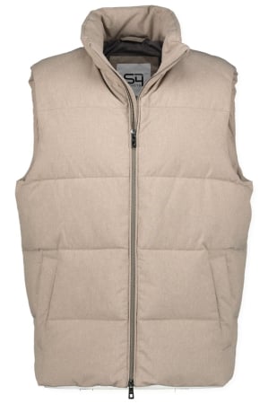 veste outdoor si drumetie - Vesta puf matlasata barbati S4 Varo bej melanj