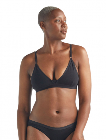 Sutien merino 150 ICEBREAKER Siren Bra negru [1]