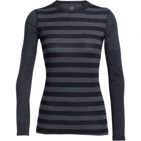 tricouri maneca lunga - Bluza de corp femei ICEBREAKER Sprite LS Crewe negru