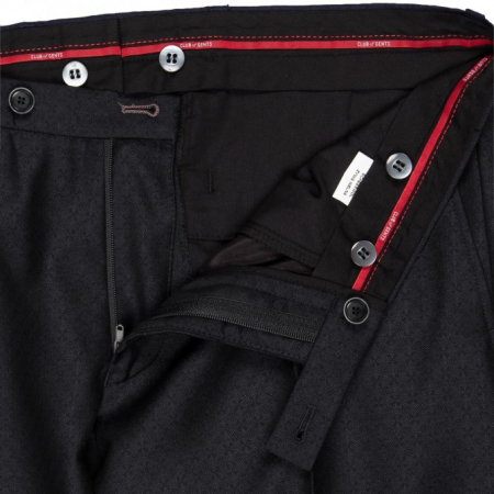 Pantaloni mix&match CLUB of GENTS Pascal pentru costum Diamond design Slim Fit negru [2]