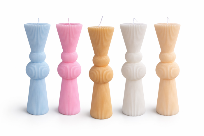 Lumânare cilindrică – decor elegant pentru nuntă și botez [3]