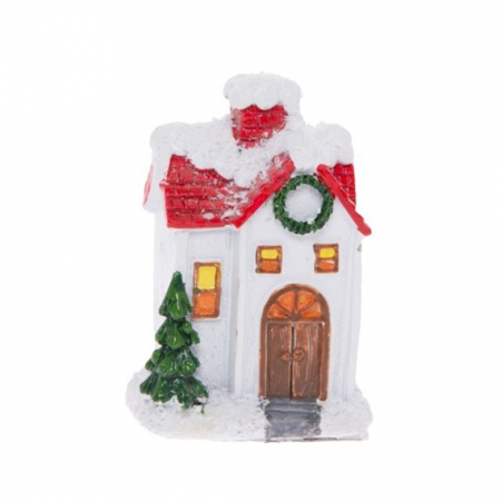 Miniaturi de Craciun - Casuta decor iarna (4,6 x 3,7 x 7 cm)