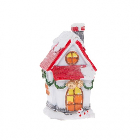 Miniaturi de Craciun - Casuta decor iarna (3,6 x 3,3 x 6,8cm)