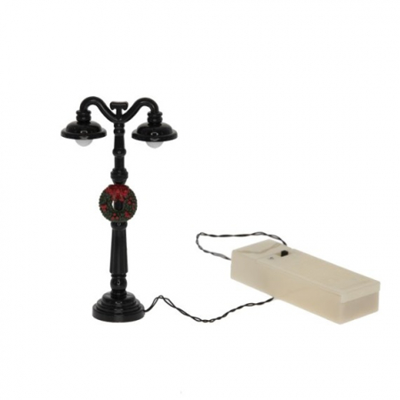 Miniaturi de Craciun - Corp de iluminat dublu cu baterie 12cm