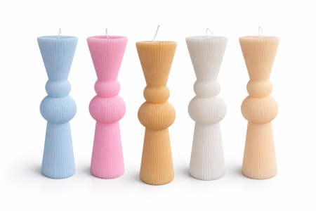 Lumânare cilindrică – decor elegant pentru nuntă și botez [2]