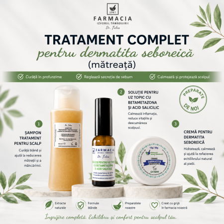 Dermatita seboreica - Tratament complet pentru dermatita seboreica (matreata)
