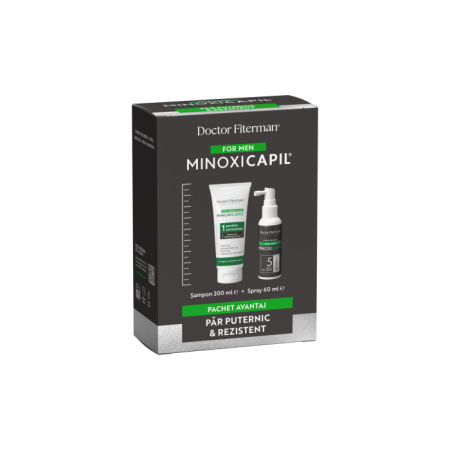 Doctor Fiterman - Pachet MINOXICAPIL Men - Spray 60 ml + Sampon 200 ml, Doctor Fiterman