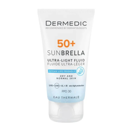 Dermedic - Fluid Ultra-Light Sunbrella SPF50+, ten uscat si normal