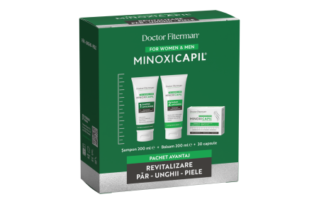 Doctor Fiterman - Pachet MINOXICAPIL - Sampon 200 ml + Balsam 200 ml + 30 capsule, Doctor Fiterman