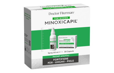 Doctor Fiterman - Pachet MINOXICAPIL Women - Spray 60 ml + 30 capsule, Doctor Fiterman
