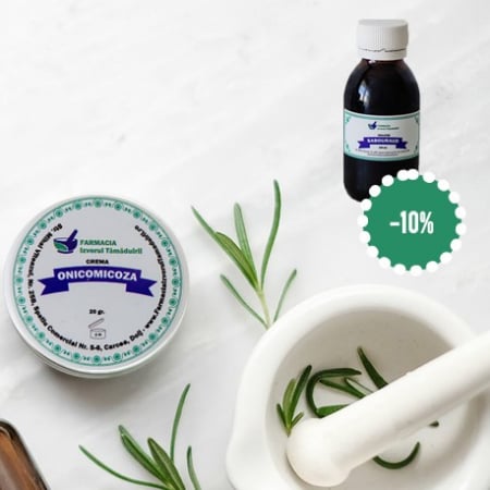 PREPARATE DERMATOLOGICE - Pachet ciuperca unghiei: Crema pentru onicomicoza + Solutie antimicotica SABOURAUD
