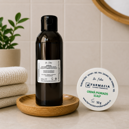 PREPARATE FARMACEUTICE - Pachet tratament psoriazis scalp - sampon ketoconazol + unguent psoriazis scalp
