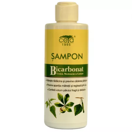Ceta Sibiu - Sampon cu bicarbonat, urzica, mesteacan si castane, 200 ml, Ceta Sibiu
