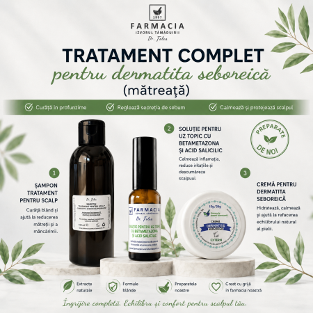 Dermatita seboreica - Tratament complet pentru dermatita seboreica (matreata)