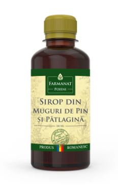 1 Sirop natural de tuse, din muguri de pin si patlagina, 200ml