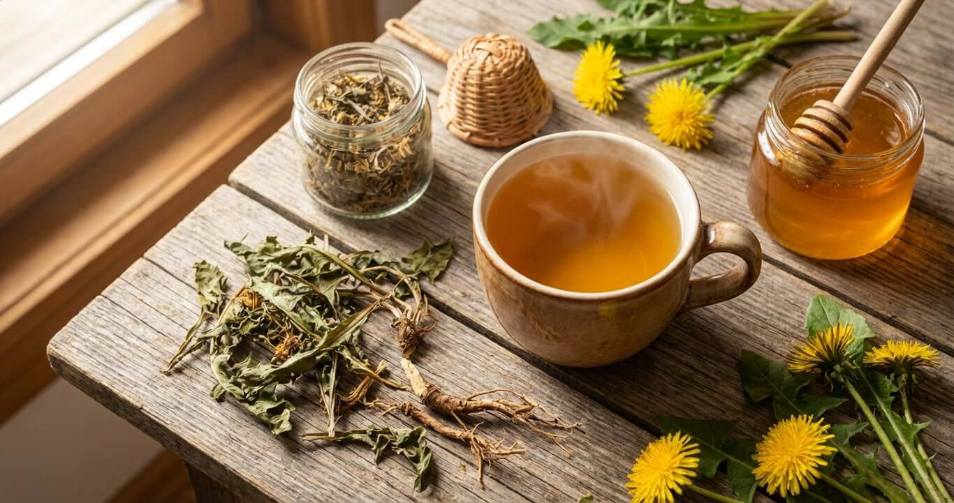 ceai de papadie - preparare, proprietati si utilizari