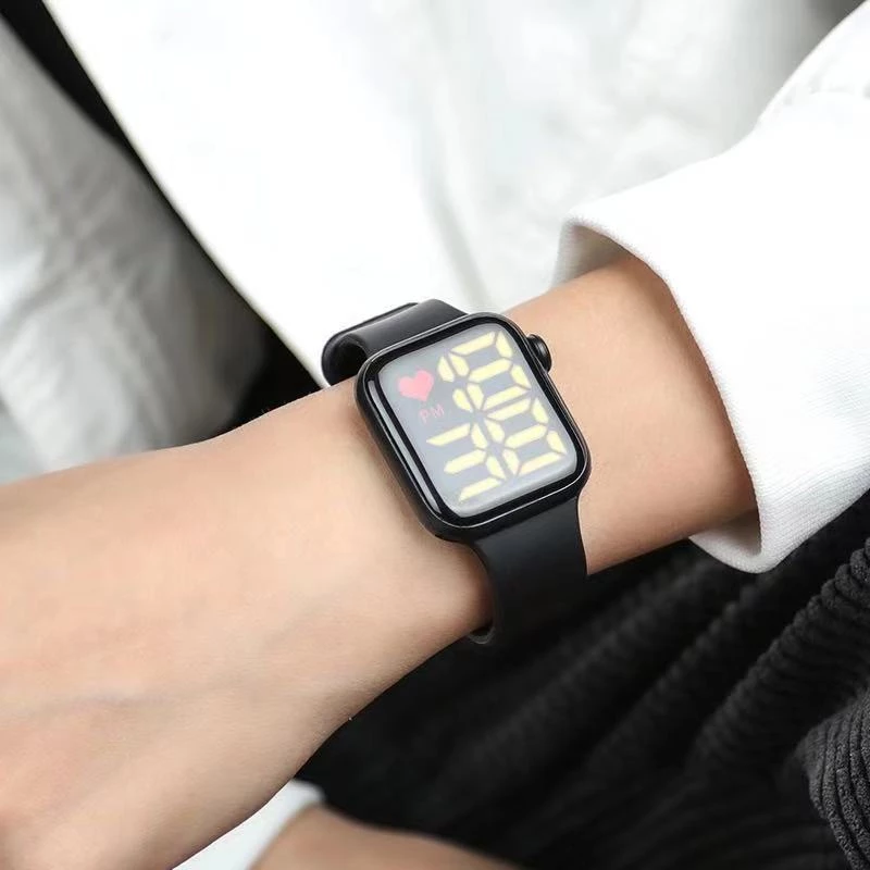 Ceas LED unisex Casual silicon [4]