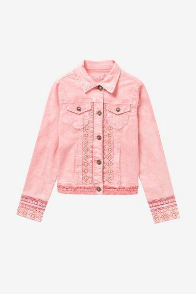 Jacheta din denim Pink Boho Desigual [3]