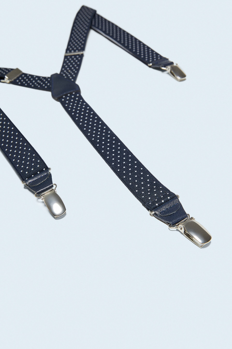 bretele elastice bleumarin cu buline albe zara [2]
