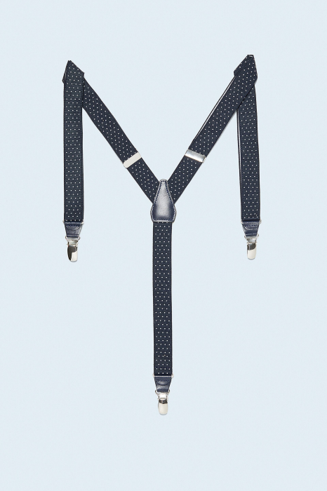bretele elastice bleumarin cu buline albe zara [1]